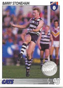 1993 Select AFL #93 Barry Stoneham Front